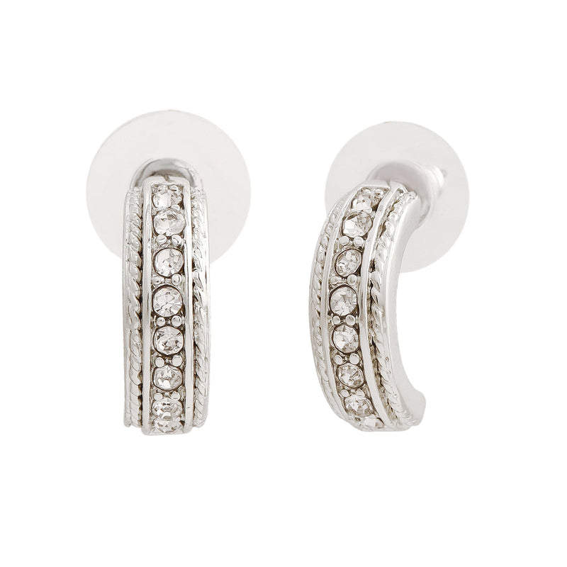 Estele Trendy Candy Stud with fancy White Crystals