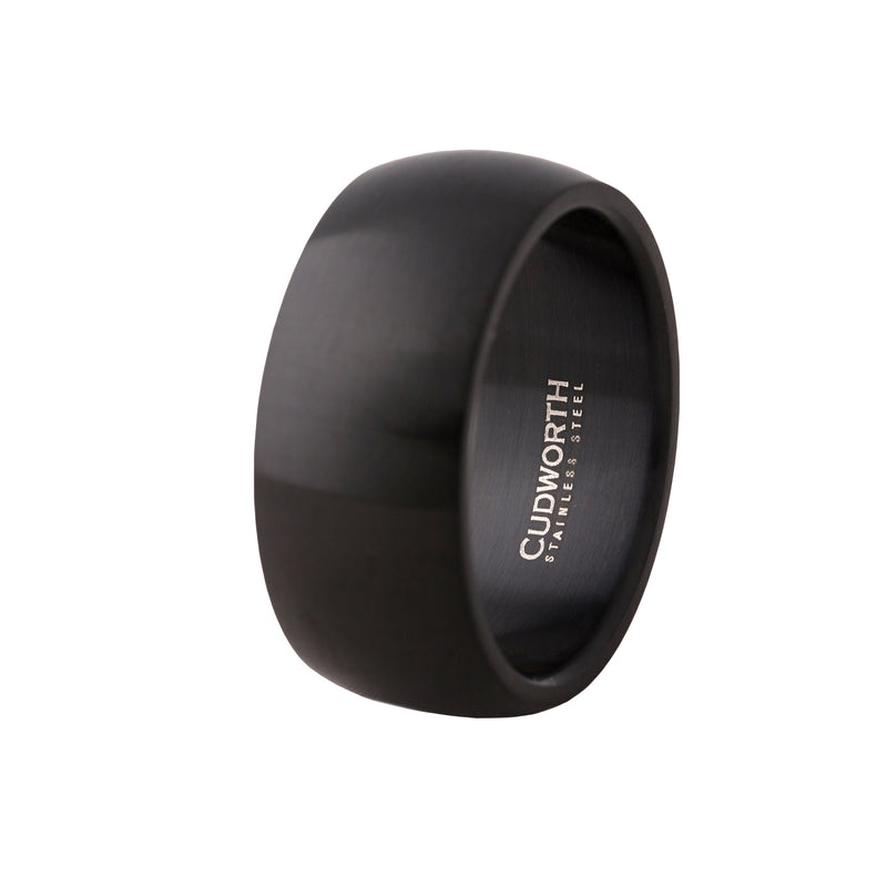 Cudworth IP Brushed Black S-Steel Ring-Size