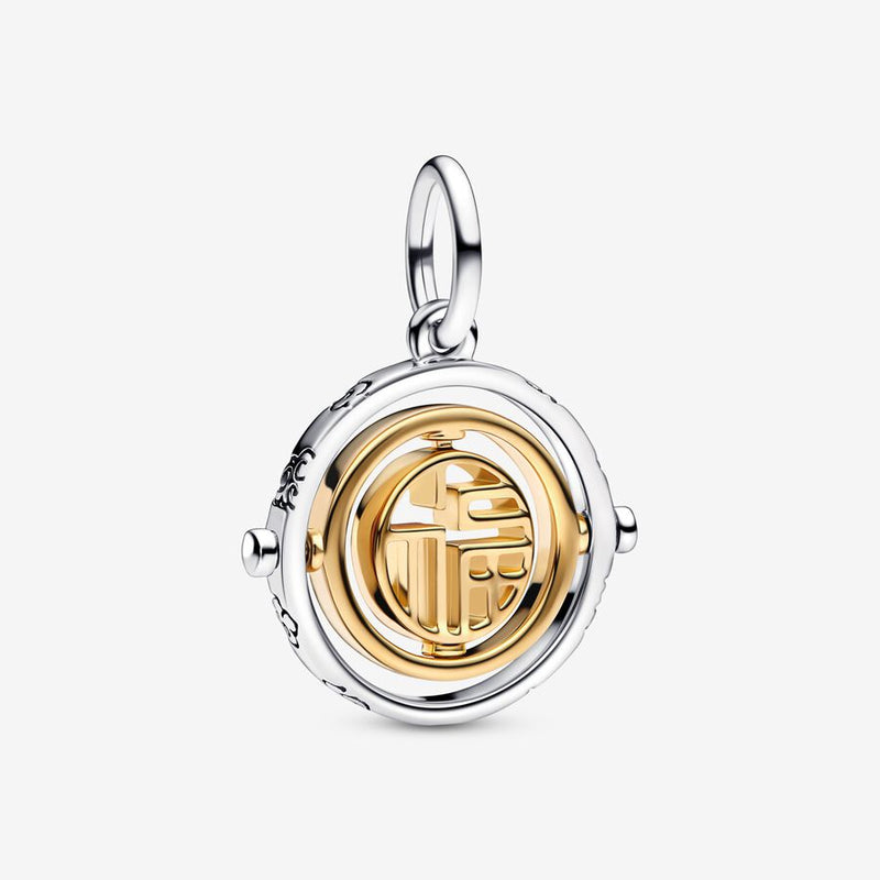 Pandora Two-tone Fú Spinning Dangle Charm