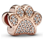 Pandora Rose Sparkling Paw Print Charm