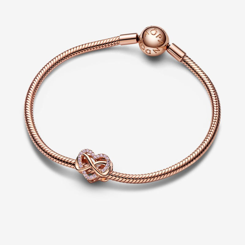 Pandora Family Infinity Pink Heart Charm