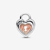 Pandora Two-tone Padlock Splittable Heart Charm