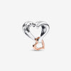 Pandora Two-tone Openwork Infinity Heart Charm