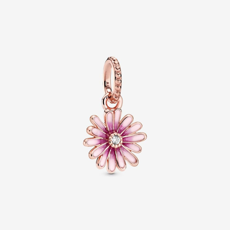 Pandora Rose Pink Daisy Flower Hanging Charm