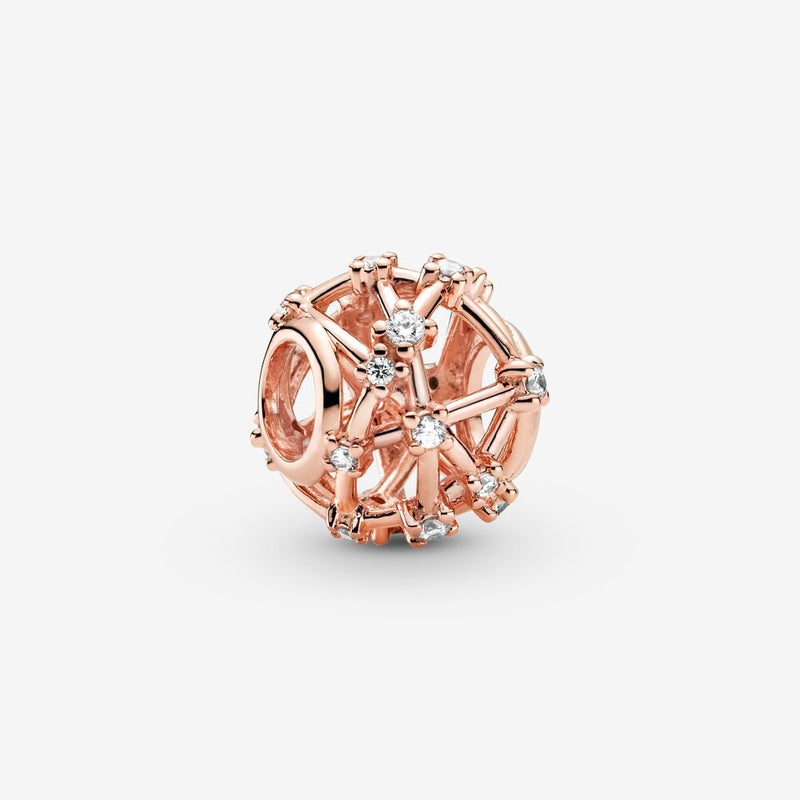 Pandora Openwork Pandora Rose charm with clear cubic zirco