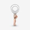 Pandora Rose Heart & Rose Flower Hanging Charm