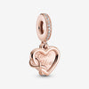 Pandora Rose Love You Infinity Heart Hanging Charm