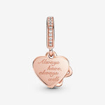 Pandora Rose Love You Infinity Heart Hanging Charm