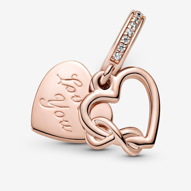 Pandora Rose Love You Infinity Heart Hanging Charm