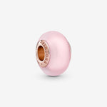 Pandora Rose Matte Pink Murano Glass Charm
