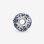 Pandora Stg Galaxy Glittery Blue Murano Charm
