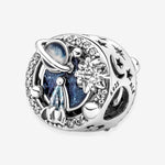 Pandora Space Stg Charm withater Blue Crystal Charm