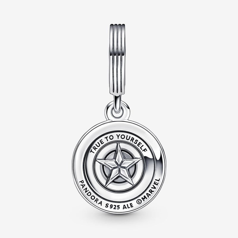 Marvel Captain America Shield Sterling Silver Dandle Charm