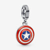 Marvel Captain America Shield Sterling Silver Dandle Charm