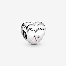 Pandora Ss Daughter Heart Pink Cz Charm