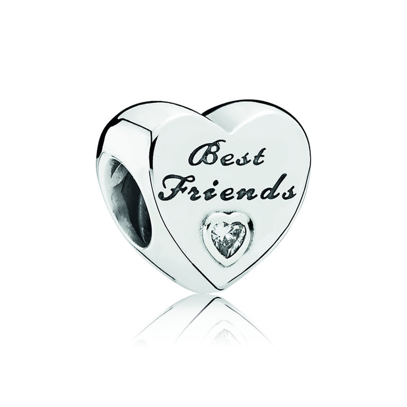 Pandora Ss Inscribed Best Friends Charm