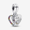 Pandora Puzzle Piece Hearts Splittable Friendship Dangle Charm