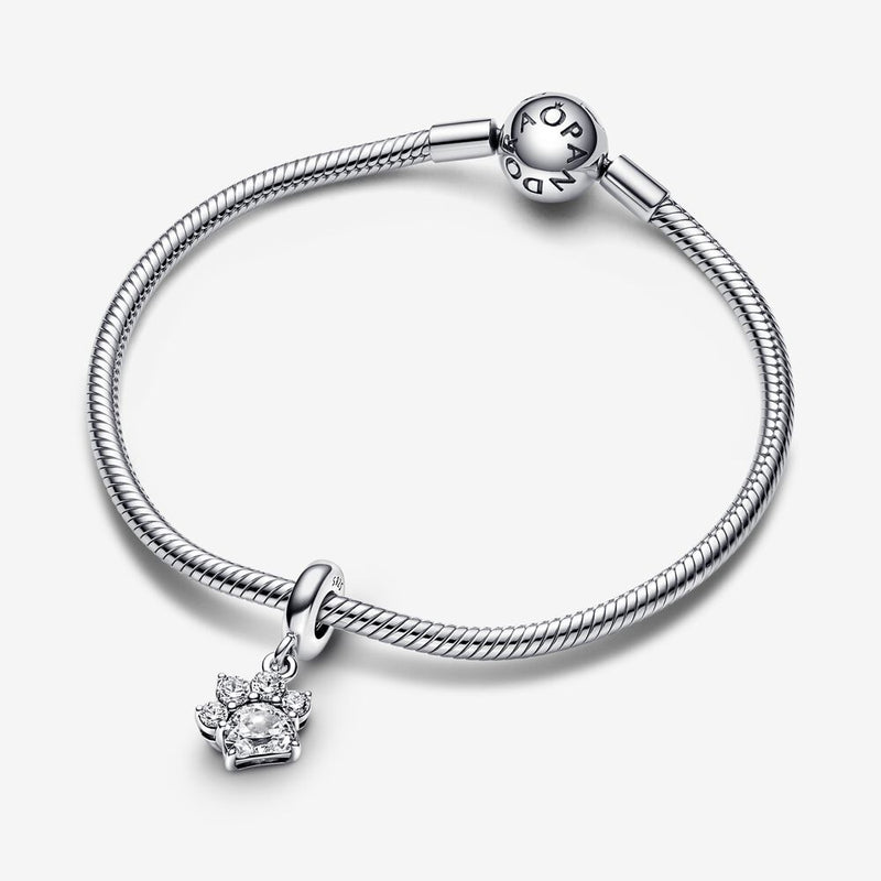 Pandora Sparkling Pet Paw Print Dangle Charm