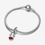 Pandora Red Nose Reindeer Murano Dangle Charm