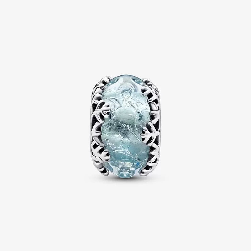 Pandora Winter Blue Snowflake Murano Charm