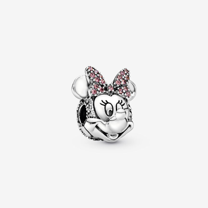 Pandora Disney Minnie Mouse Pink Pavé Bow Clip Charm