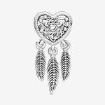 Pandora Heart & Feathers Dreamcatcher Silver Charm