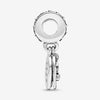 Pandora Star And Moon Silver Hanging Charm with Blue Crystal