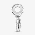Pandora Star And Moon Silver Hanging Charm with Blue Crystal