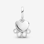 Pandora Hearts & Paw Print Dangle Charm