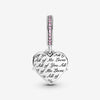 Pandora Mum Heart Sterling Silver Dangle & Pink Cz