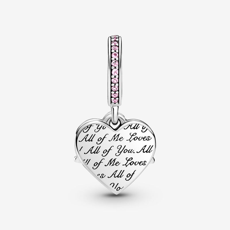 Pandora Mum Heart Sterling Silver Dangle & Pink Cz