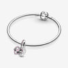 Pandora Mum Heart Sterling Silver Dangle & Pink Cz