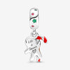 Pandora Ginger Bread Man withith Candy Cane Stg Dangle Charm
