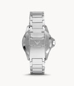 EA Three-Hand Date Stainless Steel Watch