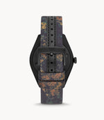 Emporio Armani Solar-Powered multicolour RPET strap Watch and Necklace Set