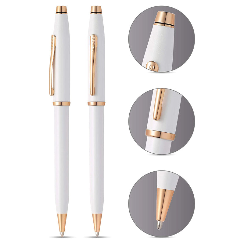 Cross Century II Pearlescent White Lacquer Ballpoint Pen