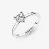 Heart Sterling Silver Ring with Clear Cubic Zircon