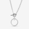 Pandora T-bar O-Pendant Sterling Silver Necklace