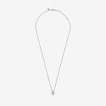 Heart Sterling Silver Collier with Clear Cubic Zirconia