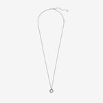 Encircled Sterling Silver Necklace with Clear Cubic Zirconia