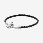 Pandora STG Toggle Black Leather Bracelet