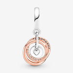Encircled Sterling Silver and 14k Rose Gold-Plated