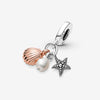 Pandora 14k Starfish Pearl Shell Charm