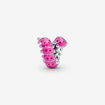 Pandora Caterpillar STG Black Cryst Charm