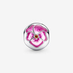 Pandora Pansy STG Burnt Orange Cryst Clip