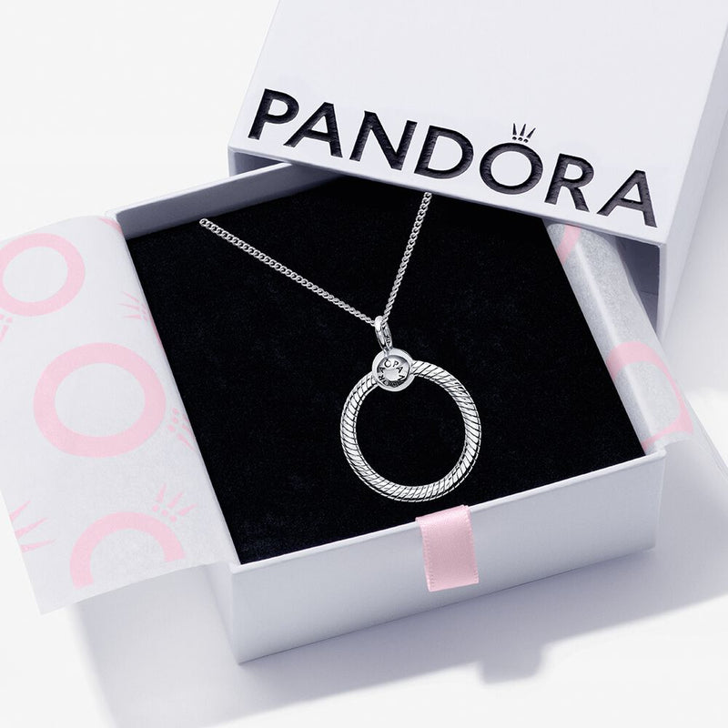 Pandora Small Sterling Silver O Pendant Gift Set