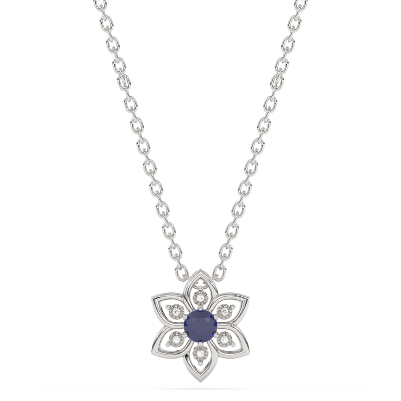 Nirvana 9ct WG  0.01ct Sapphire Diamond Pendant