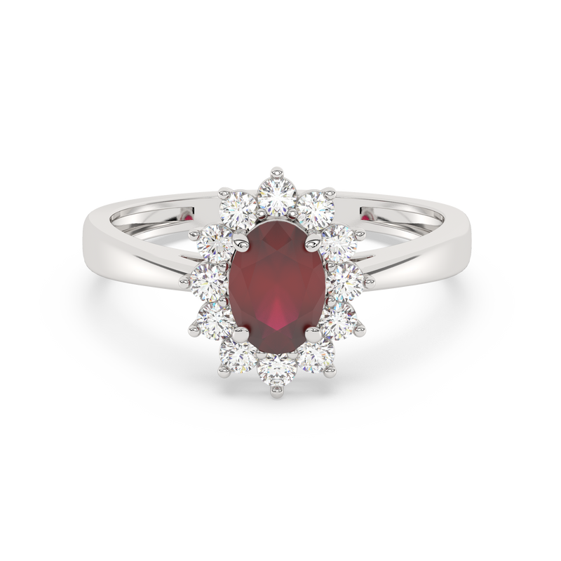 Nirvana 9ct WG  0.40ct Ruby Diamond Ring