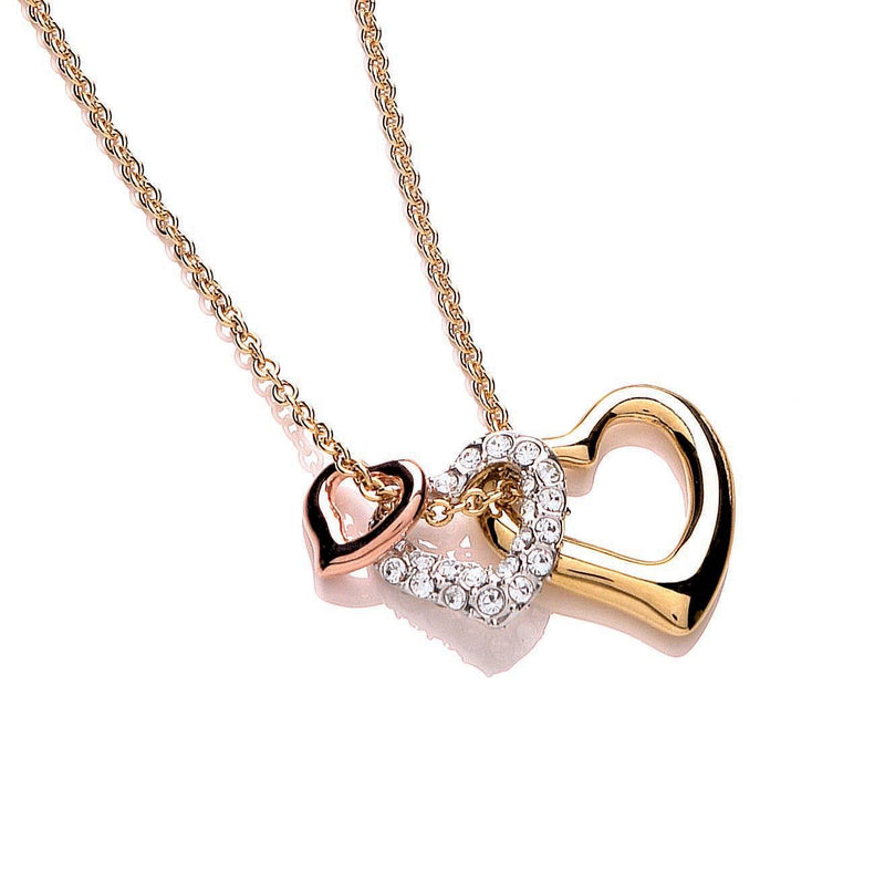 Buckley 3 Tone Heart Charm Pendant