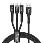 iGear Cable Chg/Sync 3 in1 H/D iPhone/Type-C/Micro IG1923